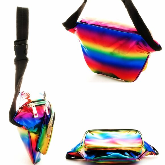 Rainbow PVC Fanny Pack - Picture 2 of 13